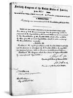 Manuscript of Fifteenth Amendment to the Constitution-null-Stretched Canvas