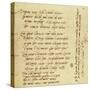 Manuscript of Poem by Michelangelo Buonarroti-null-Stretched Canvas