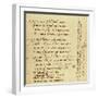 Manuscript of Poem by Michelangelo Buonarroti-null-Framed Giclee Print