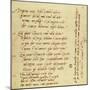 Manuscript of Poem by Michelangelo Buonarroti-null-Mounted Giclee Print