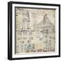 Manuscript on Bark Showing the Political Organization of the City and the Properties Limits-null-Framed Giclee Print