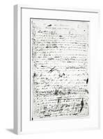 Manuscript on the Advances Made in Pure Analysis, C.1830-Evariste Galois-Framed Giclee Print