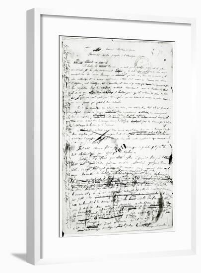 Manuscript on the Advances Made in Pure Analysis, C.1830-Evariste Galois-Framed Giclee Print