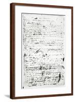 Manuscript on the Advances Made in Pure Analysis, C.1830-Evariste Galois-Framed Giclee Print