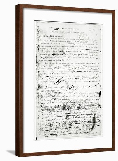 Manuscript on the Advances Made in Pure Analysis, C.1830-Evariste Galois-Framed Giclee Print