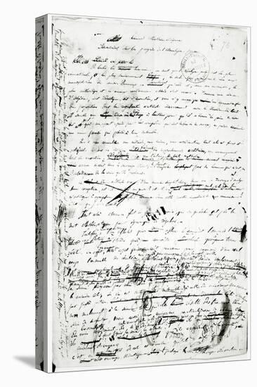 Manuscript on the Advances Made in Pure Analysis, C.1830-Evariste Galois-Stretched Canvas