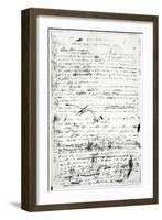 Manuscript on the Advances Made in Pure Analysis, C.1830-Evariste Galois-Framed Giclee Print