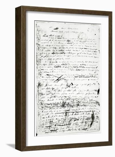 Manuscript on the Advances Made in Pure Analysis, C.1830-Evariste Galois-Framed Giclee Print