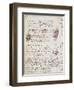 Manuscript Page from Codici Rari III 35.2-Leonardo da Vinci-Framed Giclee Print