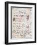 Manuscript Page from Codici Rari III 35.2-Leonardo da Vinci-Framed Giclee Print