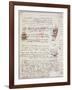 Manuscript Page from Codici Rari III 35.2-Leonardo da Vinci-Framed Giclee Print