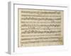 Manuscript Page from the Score of Opus V, 'sonata for Violin, Violone, and Harpsichord'-Arcangelo Corelli-Framed Giclee Print