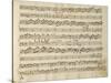 Manuscript Page from the Score of Opus V, 'sonata for Violin, Violone, and Harpsichord'-Arcangelo Corelli-Stretched Canvas