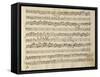 Manuscript Page from the Score of Opus V, 'sonata for Violin, Violone, and Harpsichord'-Arcangelo Corelli-Framed Stretched Canvas