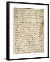 Manuscript Page of Article by Karl Marx-null-Framed Giclee Print