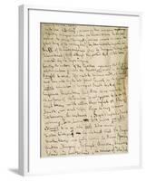 Manuscript Page of Article by Karl Marx-null-Framed Giclee Print