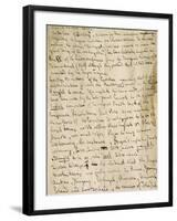 Manuscript Page of Article by Karl Marx-null-Framed Giclee Print