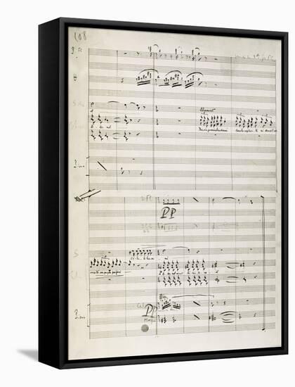 Manuscript Score for King David-Arthur Walker Redgate-Framed Stretched Canvas