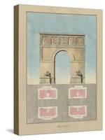Manuscrit et description graphique de l'Arc de triomphe de l'Etoile-Jules-Denis Thierry-Stretched Canvas