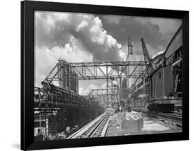 Manvers Coal Processing Plant, Wath Upon Dearne, Near Rotherham, South Yorkshire, January 1957-Michael Walters-Framed Premium Photographic Print