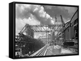 Manvers Coal Processing Plant, Wath Upon Dearne, Near Rotherham, South Yorkshire, January 1957-Michael Walters-Framed Stretched Canvas