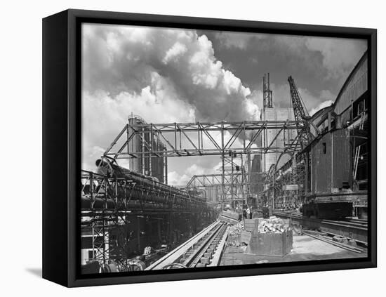 Manvers Coal Processing Plant, Wath Upon Dearne, Near Rotherham, South Yorkshire, January 1957-Michael Walters-Framed Stretched Canvas