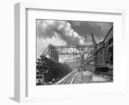 Manvers Coal Processing Plant, Wath Upon Dearne, Near Rotherham, South Yorkshire, January 1957-Michael Walters-Framed Photographic Print