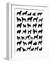 Many Dog Breeds in Silhouettes-photosoup-Framed Art Print