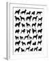 Many Dog Breeds in Silhouettes-photosoup-Framed Art Print