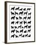 Many Dog Breeds in Silhouettes-photosoup-Framed Art Print