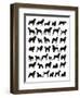 Many Dog Breeds in Silhouettes-photosoup-Framed Art Print