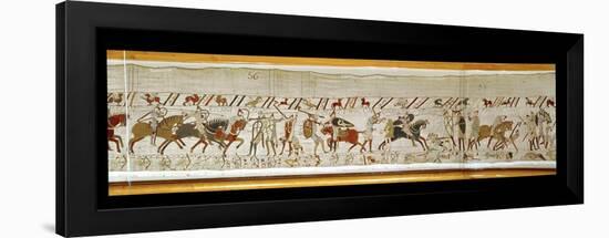 Many Fall in Battle and King Harold is Killed, Detail from the Bayeux Tapestry, Before 1082-null-Framed Giclee Print