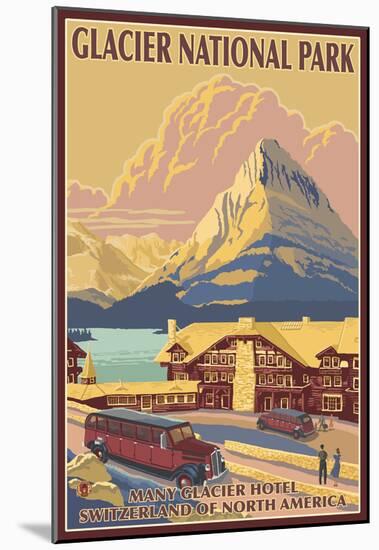 Many Glacier Hotel, Glacier National Park, Montana-null-Mounted Poster