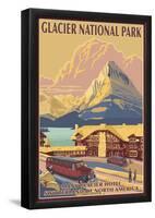 Many Glacier Hotel, Glacier National Park, Montana-null-Framed Poster