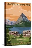 Many Glacier Hotel - Glacier National Park, Montana-Lantern Press-Stretched Canvas