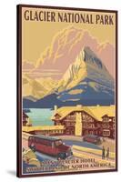 Many Glacier Hotel, Glacier National Park, Montana-Lantern Press-Stretched Canvas