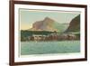 Many Glacier Hotel, Glacier Park, Montana-null-Framed Premium Giclee Print