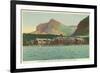 Many Glacier Hotel, Glacier Park, Montana-null-Framed Premium Giclee Print