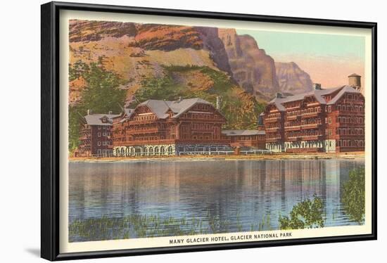 Many Glacier Hotel, Glacier Park, Montana-null-Framed Art Print