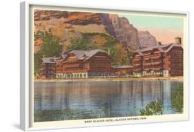 Many Glacier Hotel, Glacier Park, Montana-null-Framed Art Print