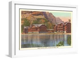 Many Glacier Hotel, Glacier Park, Montana-null-Framed Art Print