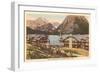 Many Glacier Hotel, Glacier Park, Montana-null-Framed Art Print