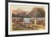 Many Glacier Hotel, Glacier Park, Montana-null-Framed Art Print