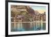 Many Glacier Hotel, Montana-null-Framed Premium Giclee Print