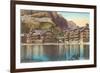 Many Glacier Hotel, Montana-null-Framed Art Print