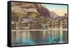 Many Glacier Hotel, Montana-null-Framed Stretched Canvas