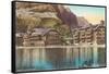 Many Glacier Hotel, Montana-null-Framed Stretched Canvas