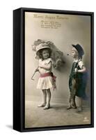 Many Happy Returns, Birthday Card, C1900-1929-null-Framed Stretched Canvas