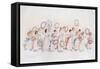 'Many happy returns of the day' by Kate Greenaway-Kate Greenaway-Framed Stretched Canvas