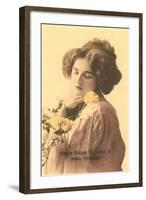 Many Happy Returns of Your Birthday, Victorian Lady-null-Framed Art Print